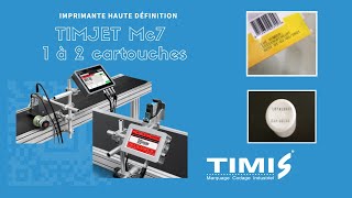 Marquage plastique  Identification et Traçabilité produit  Timjet Mc7 avec convoyeur [upl. by Janeen]