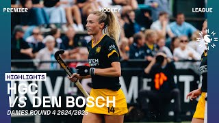 HGC  Den Bosch 🏑 Tulp Hoofdklasse Dames ‘24’25 RONDE 4  Samenvatting [upl. by Rett]