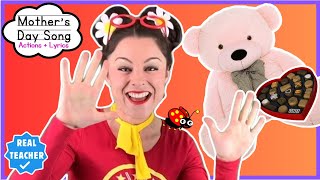 Mother’s Day Song  Kids Rhyming  Actions  Learn with School Teacher kindergartensongs kidsgames [upl. by Hecker]