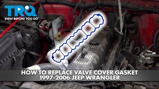 How to Replace Valve Cover Gasket 19972006 Jeep Wrangler [upl. by Pernas]