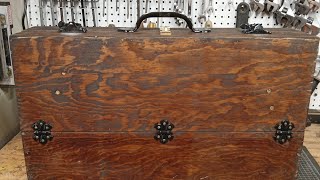 Vintage Carpenters tool box quotCheck out that brass hingequot [upl. by Coreen]