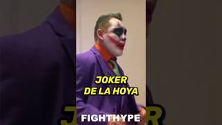 THE JOKER De La Hoya ARRIVES for Kid Austin HALLOWEEN Press Conference [upl. by Esirtal]