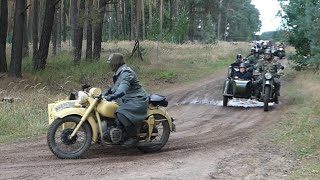 Militärmotorradtreffen Dolle 2024 Ausfahrt der Motorräder [upl. by Ithaman450]