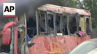 Mississippi bus crash kills 7 people and injures 37 [upl. by Ileak]