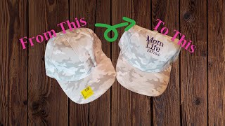 How To Embroider A Hat Without A Hat Hoop Mothers Day Gifts Gifts Under 5 Mothers Day Hat [upl. by Etaner]