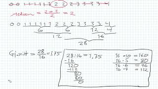 Matte 2P Statistikk Median Gjennomsnitt Kumulativ Frekvens del 1 Oppgave 6 V15 [upl. by Vastha]