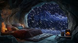 Relax In A Cozy Winter Cave 😴  Winter Ambience  No Ads during Video  3 hours [upl. by Jonell]