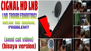 CIGNAL HD WEAK NO SIGNAL KAHIT MAINIT PANAHON LNB TROUBLESHOOTINGbisaya version semi cut video [upl. by Ahseenat]