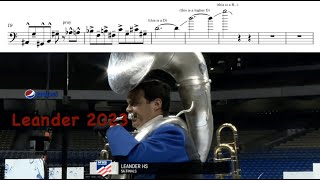 Leander HS 2023 TubaTrombone Solo Transcription [upl. by Ydissahc]