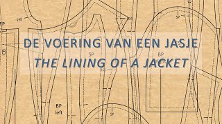 De voeringpatronen voor een jasje tekenen  Drafting the lining patterns of a jacket [upl. by Cykana]