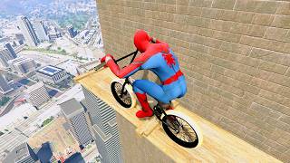 GTA 5  BMX Parkour Jumps Fails 2 Funny MomentsEuphoria Ragdolls [upl. by Slaby]