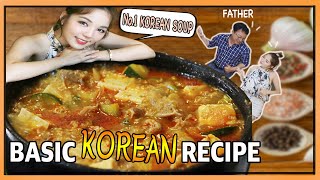 KOREAN TEACHES THE EASIEST WAY OF COOKING KOREAN SOY BEAN PASTE STEW Doenjangjjigae 된장찌개 [upl. by Meean]