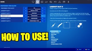 How To USE PREFERRED ITEM SLOTS in Fortnite New Fortnite Setting [upl. by Nnazus445]