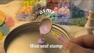 wax seal stamp ☁️ asmr  satisfying  no bgm [upl. by Bing]