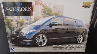 Unboxing Toyota Estima Aeras Fabulous 124 Aoshima [upl. by Jecho736]