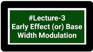 Early Effect in transistor [upl. by Edison745]