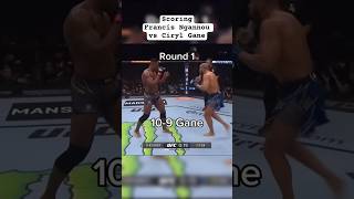 Scoring Francis Ngannou vs Ciryl Gane in 1min shorts ufc francisngannou anthonyjoshua cirylgane [upl. by Malachy957]