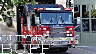 Montreal Fire Department SIM Spare Pumper 235 responding from station 35 in Ahuntsic [upl. by Aurelia]