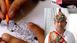 Los Voladores de Papantla  Speed Drawing [upl. by Diantha138]