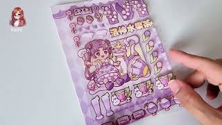 DIY Bookmark with cute sticker decorate book tag with kawaii sticker asmr diy sticker [upl. by Ynar]