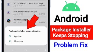 How to Fix Package Installer Keeps Stopping Problem On Android  Package Installer Has Stopped Solve [upl. by Edwards]