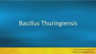 Pronunciation of the words quotBacillus Thuringiensisquot [upl. by Nodal740]