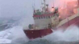 Trawler in rough sea [upl. by Acirret731]