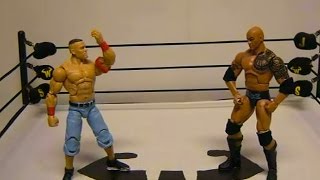 WWE John Cena vs Dwayne quotThe Rockquot Johnson ANIMATED MATCH [upl. by Kristian20]