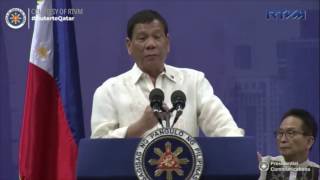 WATCH Duterte meets OFWs in Qatar [upl. by Brubaker267]