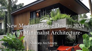 Streamlined Beauty Modern House Design 2024  a Minimalist Touch Nhakien house modernhouse [upl. by Drahser]