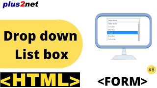 HTML form drop down list box to give single or multiple options to user with attributes and examples [upl. by Tseng]