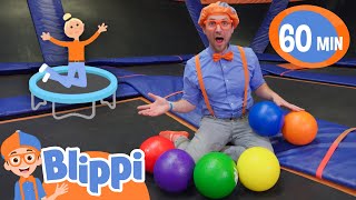 Blippi Visits An Indoor Trampoline Park and Learns Colors amp More  Educational Videos for Kids [upl. by Rim]