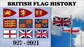 BritishEnglish Flag History Every flag of England and UK 9272021 [upl. by Ebby]