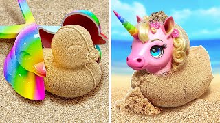 Unicorn Girl At School 🌈 Cool Rainbow School Crafts And DIY [upl. by Nyledaj]