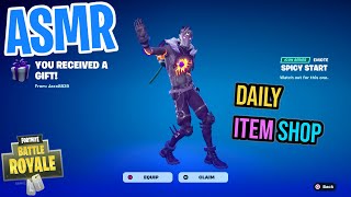 ASMR Fortnite NEW Spicy Start Emote Daily Item Shop 🎮🎧 Relaxing Whispering 😴💤 [upl. by Terrilyn]