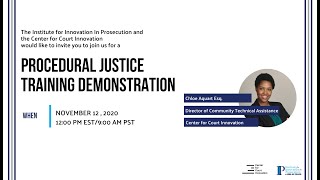 Procedural Justice for Prosecutors Training Demonstration [upl. by Elohcim102]