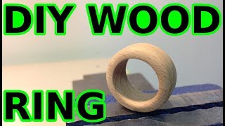 Making a wood ring with basic tools [upl. by Latona]