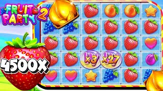 HE HIT THE CLOSEST MAX WIN EVER ON FRUIT PARTY 2 11000 [upl. by Aivila]