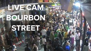 Live Bourbon Street camera in New Orleans for Mardi Gras [upl. by Wager470]