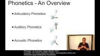 PHO101  Phonetics Overview [upl. by Gearalt]