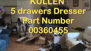 Unboxing the KULLEN 5 drawers Dresser Part Number 00360455 from IKEA [upl. by Anhaj]