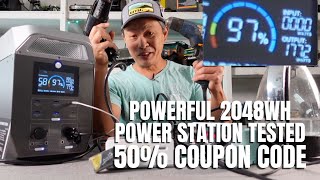 Voltfanty Y2000 Solar Battery Station Review  heavy duty powerhouse at 50 off [upl. by Rocco476]