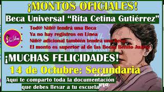 🥳👇MONTOS OFICIALES PARA LA NUEVA UNIVERSAL quotRITA CETINA GUTIERREZquot👇🥳 [upl. by Nolly]