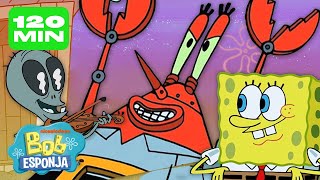 Bob Esponja  Lo momentos con más ciencia ficción de Bob Esponja  2 horas  Bob Esponja en Español [upl. by Wadesworth]