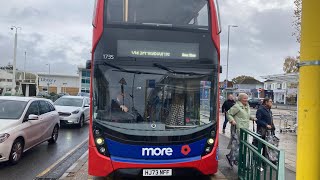 Morebus 2023 Alexander Dennis Enviro 400 MMC HJ73 NFF on the 22 to Castlepoint 181123 [upl. by Vassell752]