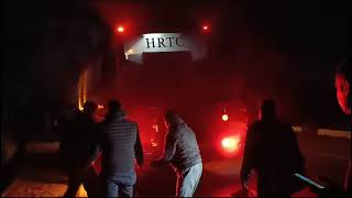 HRTC Volvo bus on fire  Manali to Haridwar [upl. by Deth]