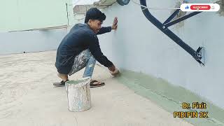 Terrace Waterstop Waterproofing  Dr Fixit PIDIFIN 2K  JSW Paints iBlok Waterstop Roof Coat [upl. by Atteloiv]