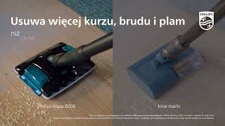 Philips Aqua 8000  usuwa więcej kurzu brudu i plam niż inne odkurzacze bezprzewodowe [upl. by Sllew]