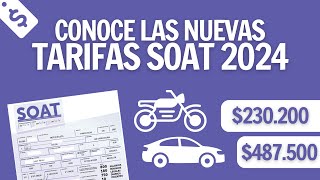 CONOZCA LOS PRECIOS DEL SOAT 2024 [upl. by Efren260]