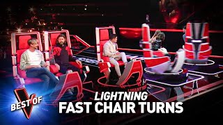 The FASTEST Chair Turns in the Blind Auditions of The Voice [upl. by Ndnarb972]